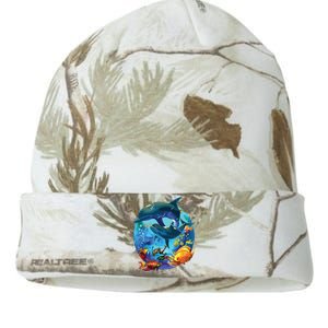 Dolphin Sea Life Save The Ocean Marine Biology Aquarium Kati Licensed 12" Camo Beanie