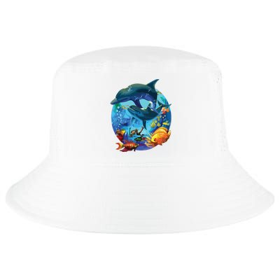 Dolphin Sea Life Save The Ocean Marine Biology Aquarium Cool Comfort Performance Bucket Hat