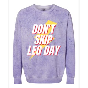 Don't Skip Leg Day Retro Workout Gym Fitness Squats Gift Colorblast Crewneck Sweatshirt