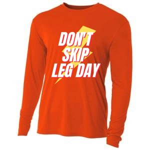 Don't Skip Leg Day Retro Workout Gym Fitness Squats Gift Cooling Performance Long Sleeve Crew