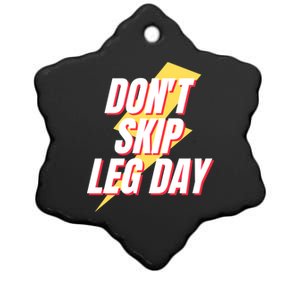 Don't Skip Leg Day Retro Workout Gym Fitness Squats Gift Ceramic Star Ornament