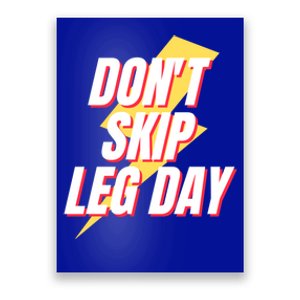 Don't Skip Leg Day Retro Workout Gym Fitness Squats Gift Poster