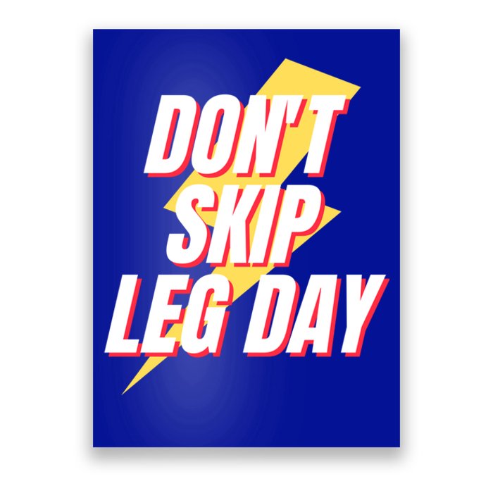 Don't Skip Leg Day Retro Workout Gym Fitness Squats Gift Poster