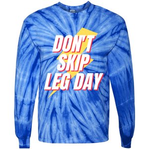 Don't Skip Leg Day Retro Workout Gym Fitness Squats Gift Tie-Dye Long Sleeve Shirt