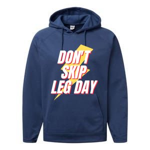 Don't Skip Leg Day Retro Workout Gym Fitness Squats Gift Performance Fleece Hoodie