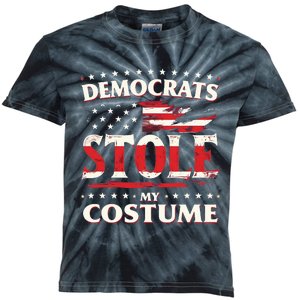 Democrats Stole My Costume Trump 2024 Halloween Costume Kids Tie-Dye T-Shirt