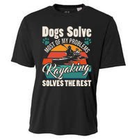 Dogs Solve Most Of My Problems Kayaking Solves The Rest Cooling Performance Crew T-Shirt