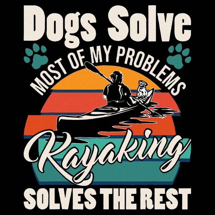 Dogs Solve Most Of My Problems Kayaking Solves The Rest Wool Snapback Cap