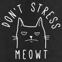 Don't Stress Meowt Funny Kitty Cat Lovers Gift 7 Panel Mesh Trucker Snapback Hat