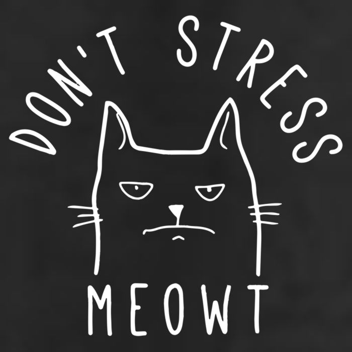 Don't Stress Meowt Funny Kitty Cat Lovers Gift 7 Panel Mesh Trucker Snapback Hat
