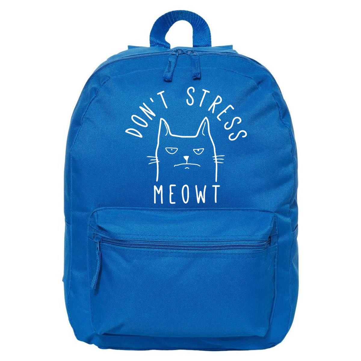 Don't Stress Meowt Funny Kitty Cat Lovers Gift 16 in Basic Backpack