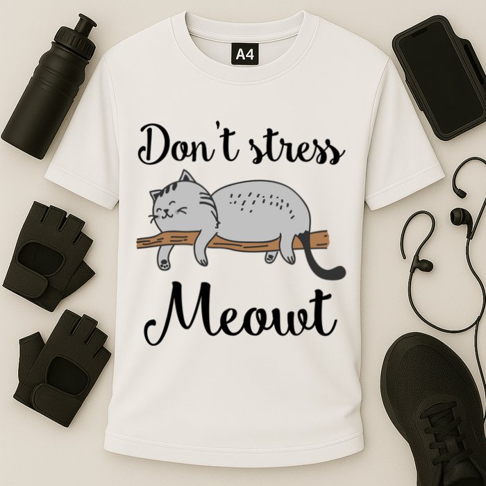 Don't Stress Meowt Funny Saying For Cat Lovers Cool Gift Cooling Performance Crew T-Shirt