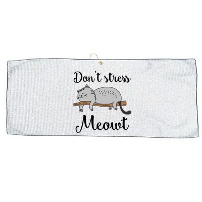 Don't Stress Meowt Funny Saying For Cat Lovers Cool Gift Large Microfiber Waffle Golf Towel