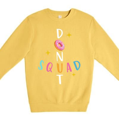 Donut Squad Matching Donut Party Pink Doughnut Sprinkles Great Gift Premium Crewneck Sweatshirt