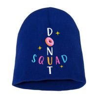 Donut Squad Matching Donut Party Pink Doughnut Sprinkles Great Gift Short Acrylic Beanie