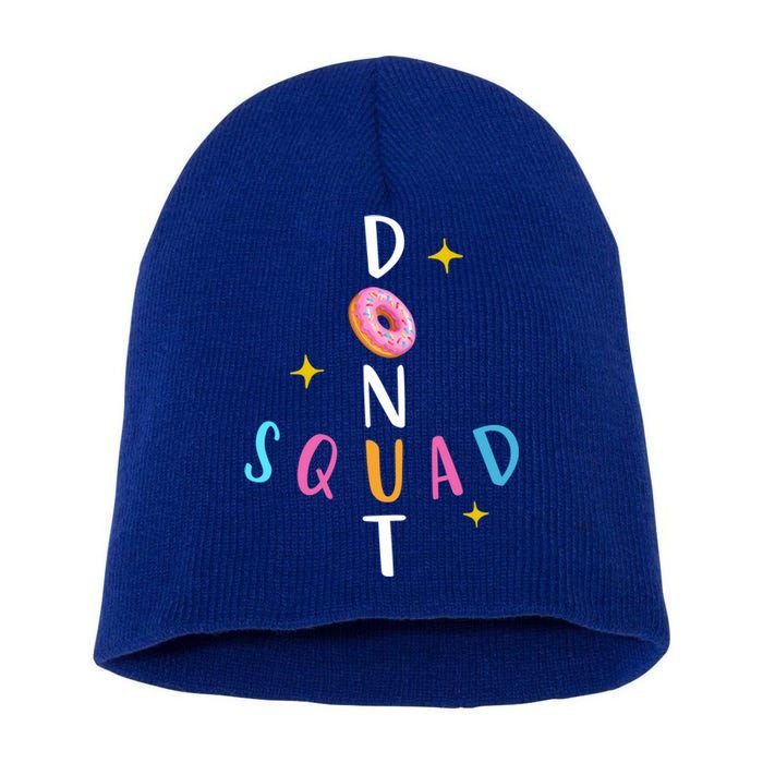 Donut Squad Matching Donut Party Pink Doughnut Sprinkles Great Gift Short Acrylic Beanie