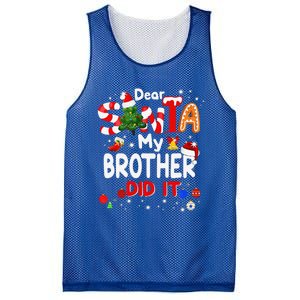 Dear Santa My Brother Did It Christmas For Mesh Reversible Basketball Jersey Tank