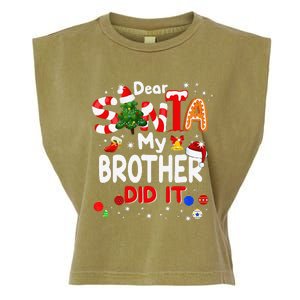 Dear Santa My Brother Did It Christmas For Garment-Dyed Women's Muscle Tee