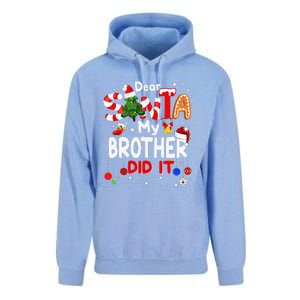 Dear Santa My Brother Did It Christmas For Unisex Surf Hoodie