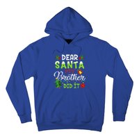 Dear Santa My Brother Did It Christmas Matching Family Hoodie