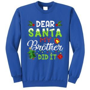 Dear Santa My Brother Did It Christmas Matching Family Sweatshirt