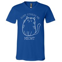 Don't Stress Meowt Sarcastic Funny Cat Funny Gift V-Neck T-Shirt