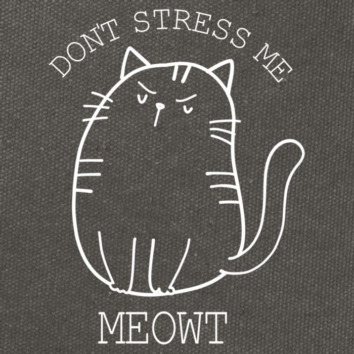 Don't Stress Meowt Sarcastic Funny Cat Funny Gift Cotton Canvas Backpack