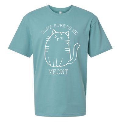 Don't Stress Meowt Sarcastic Funny Cat Funny Gift Sueded Cloud Jersey T-Shirt