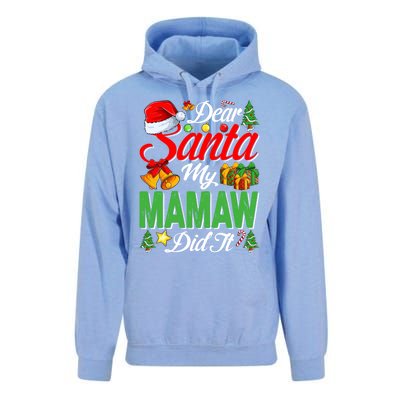 Dear Santa My Mamaw Did It Christmas Xmas Family Pajama Gift Unisex Surf Hoodie