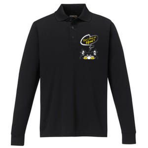 Dont Stress Meowt Funny Crazy Cat Cute Gift Performance Long Sleeve Polo