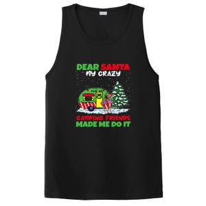 Dear Santa My Camping Friends Made Me Do It Christmas Pajama PosiCharge Competitor Tank