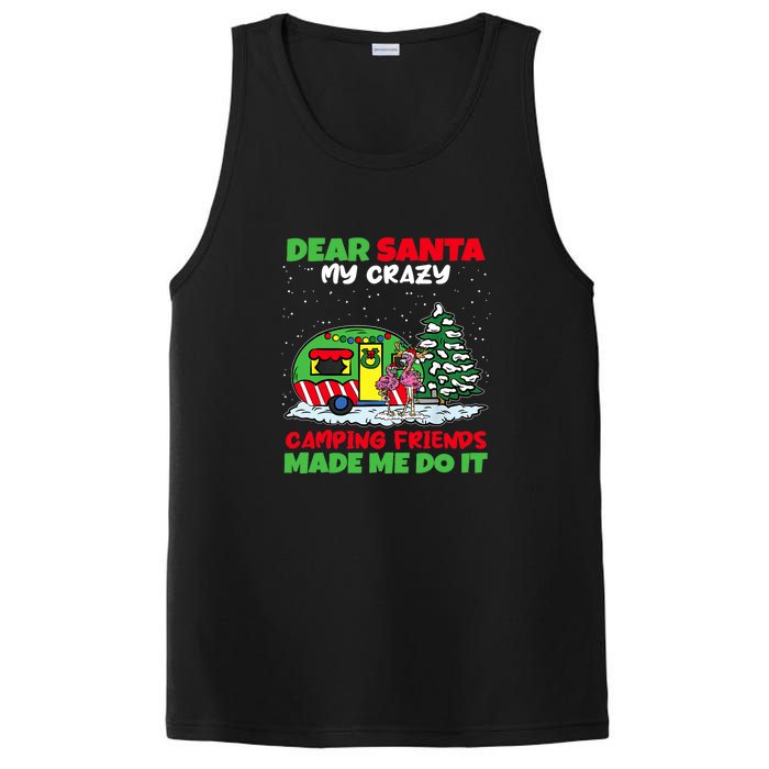 Dear Santa My Camping Friends Made Me Do It Christmas Pajama PosiCharge Competitor Tank