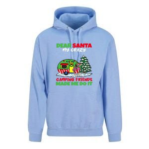 Dear Santa My Camping Friends Made Me Do It Christmas Pajama Unisex Surf Hoodie