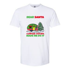 Dear Santa My Camping Friends Made Me Do It Christmas Pajama Softstyle CVC T-Shirt