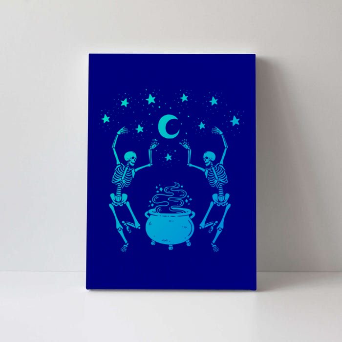 Dancing Skeletons Mystical Halloween Cool Gift Canvas