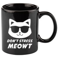 Dont Stress Meowt Funny Sarcastic Cat Animal Lover Meaningful Gift 11oz C Handle Ceramic Mug