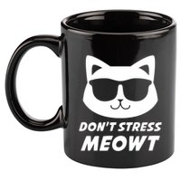 Dont Stress Meowt Funny Sarcastic Cat Animal Lover Meaningful Gift 11oz C Handle Ceramic Mug