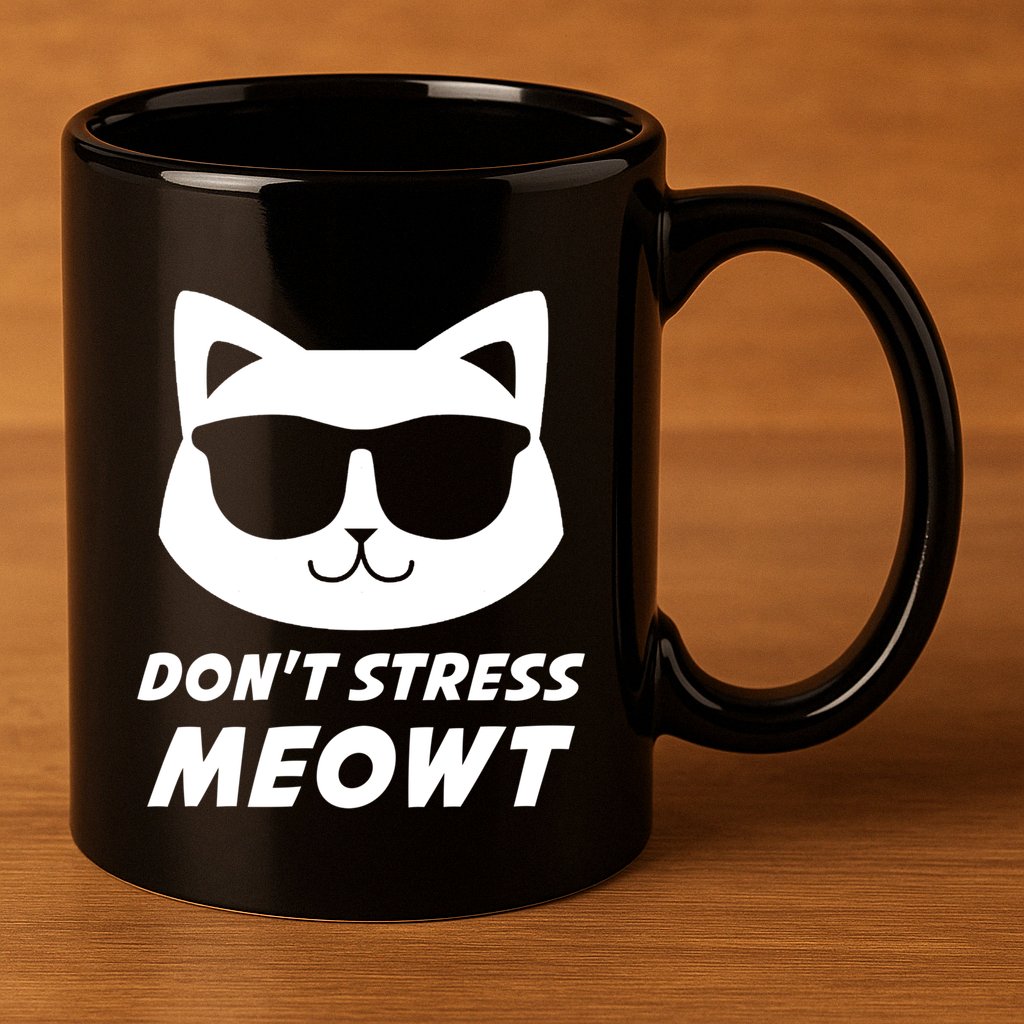Dont Stress Meowt Funny Sarcastic Cat Animal Lover Meaningful Gift 11oz C Handle Ceramic Mug