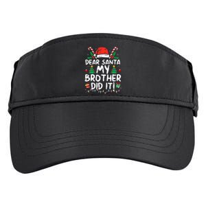 Dear Santa My Brother Did It Funny Christmas  Adult Drive Performance Visor