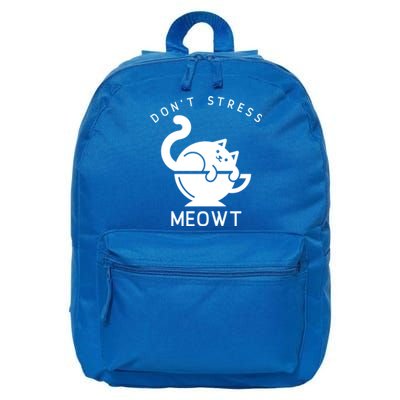 Don’t Stress Meowt Cat Cute Gift 16 in Basic Backpack