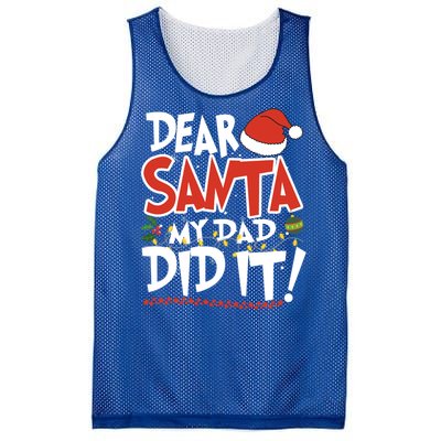 Dear Santa My Dad Did It Merry Christmas Gift Mesh Reversible Basketball Jersey Tank