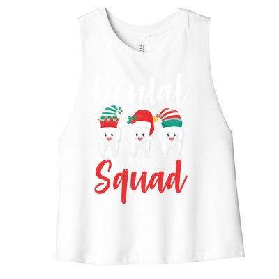 Dental Squad Merry Toothmas Christmas Dentist Tooth Doctor Great Gift Women's Racerback Cropped Tank