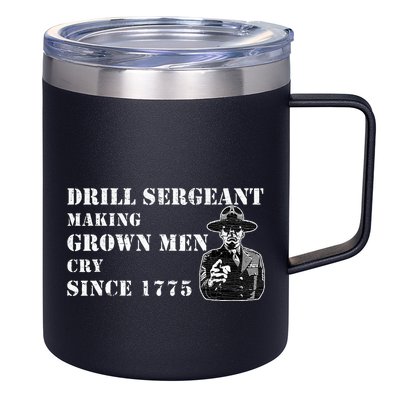 Drill Sergeant Military Drill Team Instructor Bootcamp Gifts 12oz Stainless Steel Coffee Mug