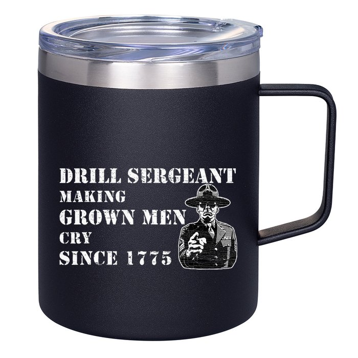 Drill Sergeant Military Drill Team Instructor Bootcamp Gifts 12oz Stainless Steel Coffee Mug