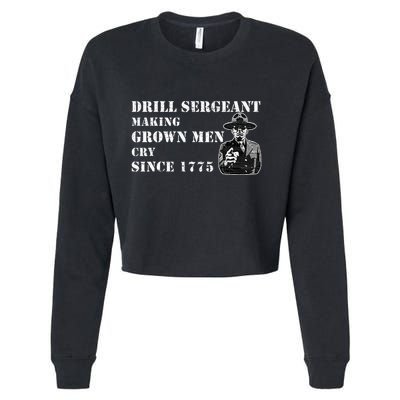 Drill Sergeant Military Drill Team Instructor Bootcamp Gifts Cropped Pullover Crew
