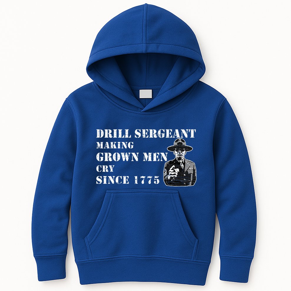 Drill Sergeant Military Drill Team Instructor Bootcamp Gifts Kids Hoodie