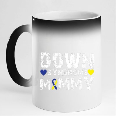 Down Syndrome Mommy Family Matching For Down Syndrome Awareness Gift 11oz Black Color Changing Mug