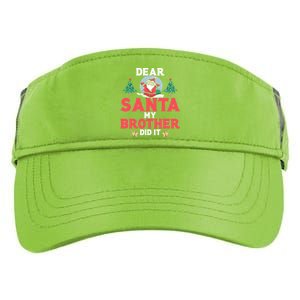 Dear Santa My Brother Did It Gift Adult Drive Performance Visor