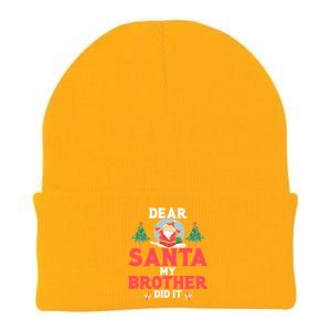 Dear Santa My Brother Did It Gift Knit Cap Winter Beanie