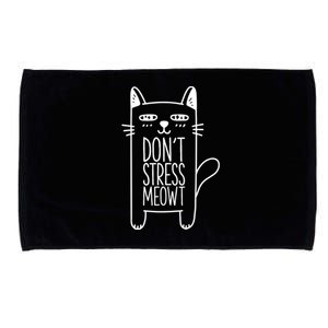 Dont Stress Meowt Gift For Cat Owners Cat Themed Funny Gift Microfiber Hand Towel